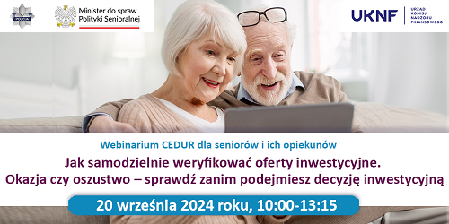 Webinarium dla seniorów